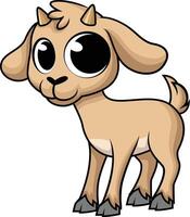 Cute baby goat illustration vector