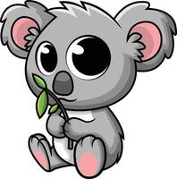 Cute baby koala illustration vector