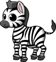 Cute baby zebra illustration vector