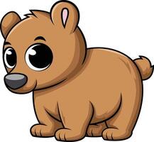 Cute baby bear illustration vector