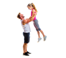 Male Person Lifts Little Girl- png