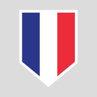 France Flag in Shield Shape Frame vector