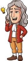 Isaac Newton having an idea illustration vector