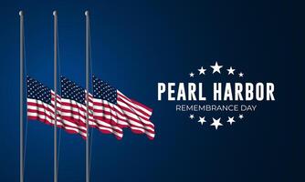 National Pearl Harbor Remembrance Day December 7 background Illustration vector