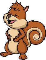 Squirrel character laughing illustration vector