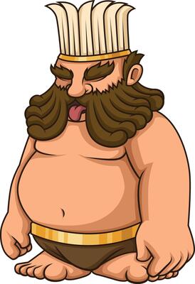 Ancient egyptian god bes illustration
