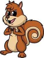 Evil squirrel character illustration vector