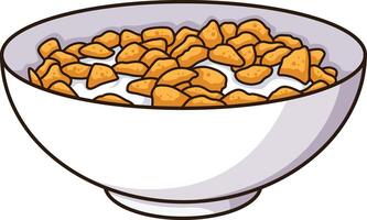 Bowl of cereal illustration vector