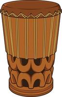 Hawaiian pahu drum illustration vector