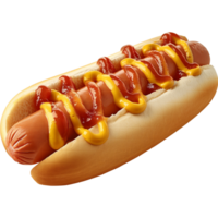 Bread - Coney Island hot dog Isolated on a Transparent Background png