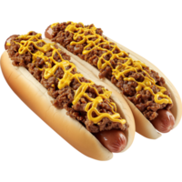 Bread - Cincinnati Chili Dogs Isolated on a Transparent Background png