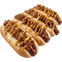 Bread - Cincinnati Chili Dogs Isolated on a Transparent Background png