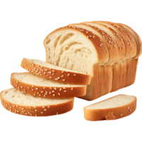 Sliced Bread with sesame seeds Isolated on a Transparent Background png