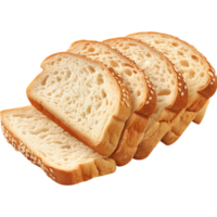 Sliced Bread with sesame seeds Isolated on a Transparent Background png