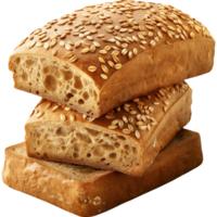 Bread - Soft Multigrain Bread Isolated on a Transparent Background png