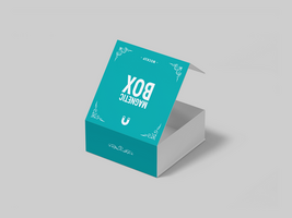 realista magnético caixa brincar - pequeno médio grande Tamanho presente caixa embalagem Projeto para branding psd