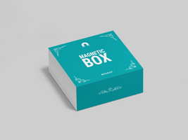 realistisch magnetisch doos mockup - klein medium groot grootte geschenk doos verpakking ontwerp voor branding psd