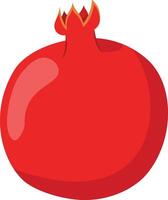 illustration of a funny pomegranate in cartoon style. vector