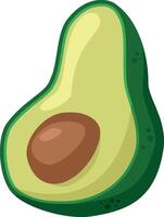 ilustración de un gracioso aguacate en dibujos animados estilo. vector