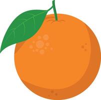 illustration of a funny orange in cartoon style. vector