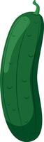 illustration of a funny cucumber in cartoon style. vector