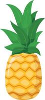 illustration of a funny pineapple in cartoon style. vector