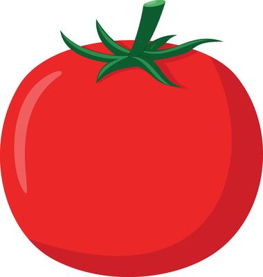 illustration of a funny tomato in cartoon style.