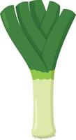 illustration of a funny leek in cartoon style. vector