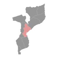 sofála provincia mapa, administrativo división de Mozambique. ilustración. vector