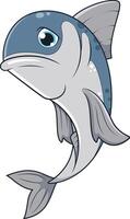 triste sardina pescado dibujos animados dibujo vector