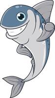 Sardine fish thumbs up cartoon drawing vector