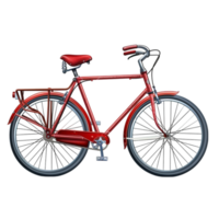 pedal poder desfrutando a viagem em uma vibrante vermelho bicicleta png