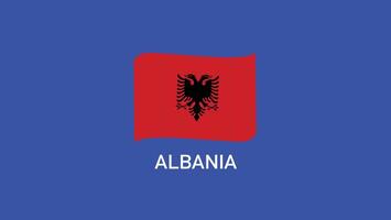 Albania emblema equipos europeo naciones 2024 símbolo resumen países europeo Alemania fútbol americano logo diseño ilustración vector