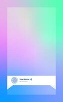 Vertical story template in gradient colors. Social media frame illustration. vector