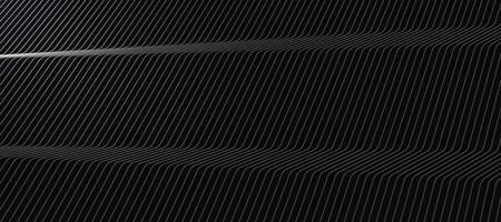 Black abstract background with diagonal white line pattern. vector