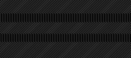 Black abstract background with diagonal white line pattern. vector