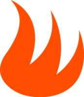 Hot burning fire icon illustration. png