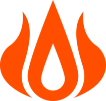 chaud brûlant Feu icône illustration. png