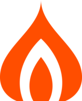 Hot burning fire icon illustration. png