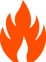 Hot burning fire icon illustration. png