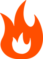 Hot burning fire icon illustration. png