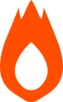 heiß Verbrennung Feuer Symbol Illustration. png