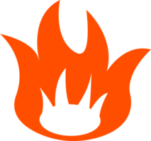 heiß Verbrennung Feuer Symbol Illustration. png