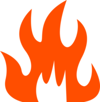 Hot burning fire icon illustration. png