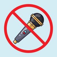 The Illustration of No Microphone vector
