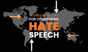 International Day for Countering Hate Speech vector