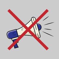 The Illustration of Megaphone Prohibited vector