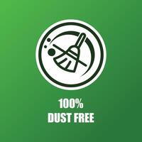 100 hundred dust free space eco logo vector