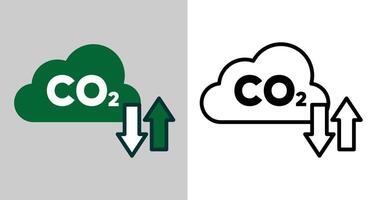 Carbon Dioxide Pollution. CO2 with Cloud Emission Gas Icon. illustration vector