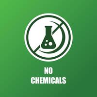 chemical free icon. no chemicals logo vector